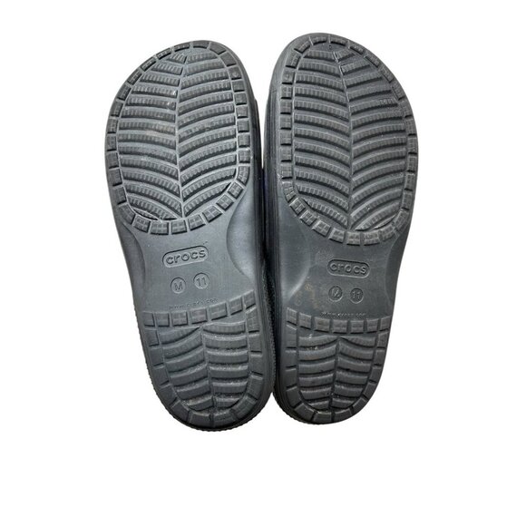 Crocs Slide Sandals Solarized Black Colorful Graphic Slides Men’s 11 Multicolor - Picture 4 of 5